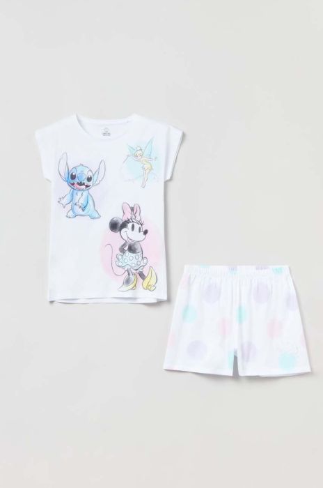 Дитяча бавовняна піжама OVS колір білий з принтом (3272452) Дитяча бавовняна піжама OVS колір білий з принтом (3272452)