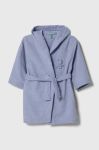 Дитячий бавовняний халат United Colors of Benetton колір фіолетовий