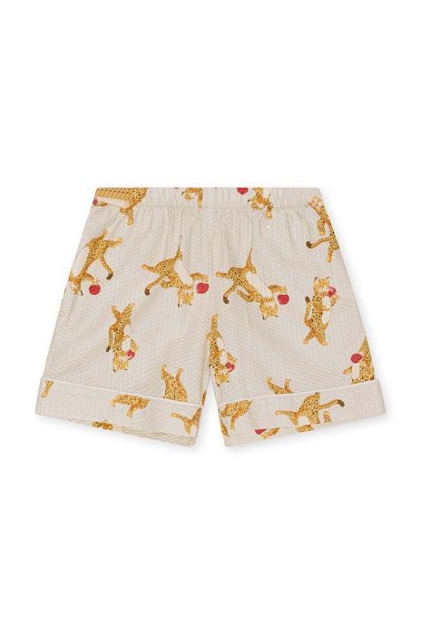 Дитячі шорти Konges Sl?jd колір бежевий візерунок