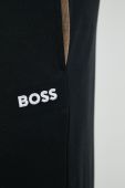 Піжама BOSS чоловіча колір чорний однотонна