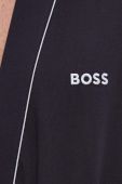 Бавовняний халат BOSS колір чорний (3566596) Бавовняний халат BOSS колір чорний (3566596)