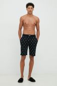 Бавовняні піжамні шорти Polo Ralph Lauren колір чорний візерунок