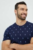 Бавовняна піжамна футболка Polo Ralph Lauren колір синій візерунок (2908574) Бавовняна піжамна футболка Polo Ralph Lauren колір синій візерунок (2908574)