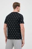 Бавовняна піжамна футболка Polo Ralph Lauren колір чорний візерунок Бавовняна піжамна футболка Polo Ralph Lauren колір чорний візерунок