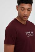 Бавовняна піжамна футболка Polo Ralph Lauren колір бордовий з принтом (3377206) Бавовняна піжамна футболка Polo Ralph Lauren колір бордовий з принтом (3377206)