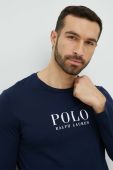 Піжамний бавовняний лонгслів Polo Ralph Lauren колір синій з принтом (2908622) Піжамний бавовняний лонгслів Polo Ralph Lauren колір синій з принтом (2908622)