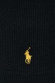 Піжамний лонгслів Polo Ralph Lauren колір чорний з принтом Піжамний лонгслів Polo Ralph Lauren колір чорний з принтом
