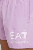 Купальні шорти EA7 Emporio Armani колір фіолетовий Купальні шорти EA7 Emporio Armani колір фіолетовий