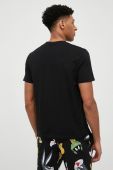 Бавовняна піжамна футболка United Colors of Benetton x Looney Tunes колір чорний з принтом Бавовняна піжамна футболка United Colors of Benetton x Looney Tunes колір чорний з принтом