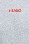 Піжамна футболка HUGO колір сірий з принтом Піжамна футболка HUGO колір сірий з принтом