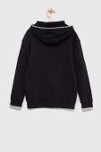 Дитяча кофта adidas U FLEECE HD колір чорний з капюшоном однотонна