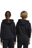 Дитяча кофта adidas U BL колір чорний з капюшоном візерунок