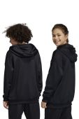 Дитяча кофта adidas FT колір чорний з капюшоном з принтом Дитяча кофта adidas FT колір чорний з капюшоном з принтом