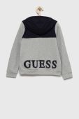 Дитяча кофта Guess колір синій з капюшоном візерунок (2850640)