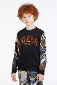 Дитяча бавовняна кофта Guess колір чорний візерунок (2914467) Дитяча бавовняна кофта Guess колір чорний візерунок (2914467)