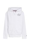 Дитяча кофта Tommy Hilfiger колір білий з капюшоном з принтом (3051447)