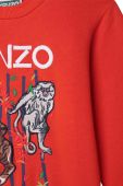 Дитяча бавовняна кофта Kenzo Kids колір червоний з принтом