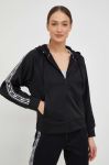 Кофта Dkny жіноча колір чорний з капюшоном з принтом Кофта Dkny жіноча колір чорний з капюшоном з принтом