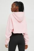 Бавовняна кофта Tommy Jeans жіноча колір рожевий з капюшоном з принтом (2867367)