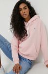 Кофта Polo Ralph Lauren жіноча колір рожевий з капюшоном однотонна (3157326)