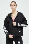 Кофта adidas жіноча колір чорний з капюшоном з аплікацією (2999844) Кофта adidas жіноча колір чорний з капюшоном з аплікацією (2999844)