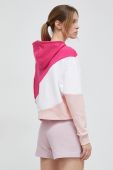 Кофта Puma жіноча колір рожевий з капюшоном візерунок