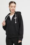 Кофта лаунж Dkny колір чорний з капюшоном з принтом Кофта лаунж Dkny колір чорний з капюшоном з принтом