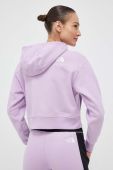 Бавовняна кофта The North Face жіноча колір рожевий з капюшоном однотонна