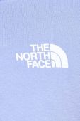 Бавовняна кофта The North Face жіноча колір фіолетовий з капюшоном з принтом (3360916)