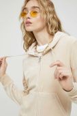 Кофта Juicy Couture Robertson жіноча колір бежевий з капюшоном однотонна