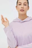 Кофта Fila Crivitz колір фіолетовий з капюшоном однотонна