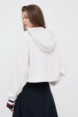 Кофта Tommy Hilfiger жіноча колір бежевий з капюшоном візерунок