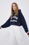 Кофта Tommy Hilfiger жіноча колір синій з капюшоном візерунок (3169860)