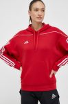 Кофта adidas Performance Tiro 23 League колір червоний з капюшоном з аплікацією