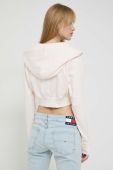 Кофта Tommy Jeans жіноча колір рожевий з капюшоном однотонна (2979457)