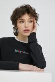 Кофта Tommy Jeans жіноча колір чорний з аплікацією (3081414)
