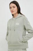 Кофта Columbia жіноча колір зелений з капюшоном з принтом (2950820)