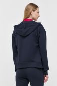 Кофта Armani Exchange жіноча колір синій з капюшоном однотонна