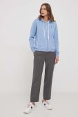 Кофта Polo Ralph Lauren жіноча з капюшоном однотонна колір блакитний (3687061)