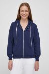 Кофта Polo Ralph Lauren жіноча колір синій з капюшоном однотонна Кофта Polo Ralph Lauren жіноча колір синій з капюшоном однотонна