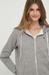 Кофта Polo Ralph Lauren жіноча колір сірий з капюшоном однотонна Кофта Polo Ralph Lauren жіноча колір сірий з капюшоном однотонна