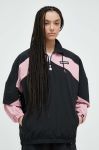 Куртка Ellesse жіноча колір чорний перехідна oversize Куртка Ellesse жіноча колір чорний перехідна oversize