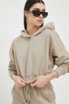 Бавовняна кофта Miss Sixty жіноча колір бежевий з капюшоном з принтом