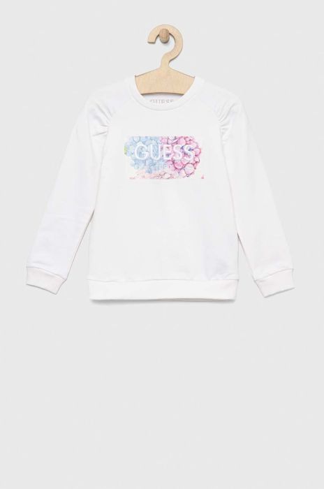 Дитяча кофта Guess колір білий з аплікацією (2885142)