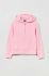 Дитяча бавовняна кофта OVS колір рожевий з капюшоном однотонна (3043107)