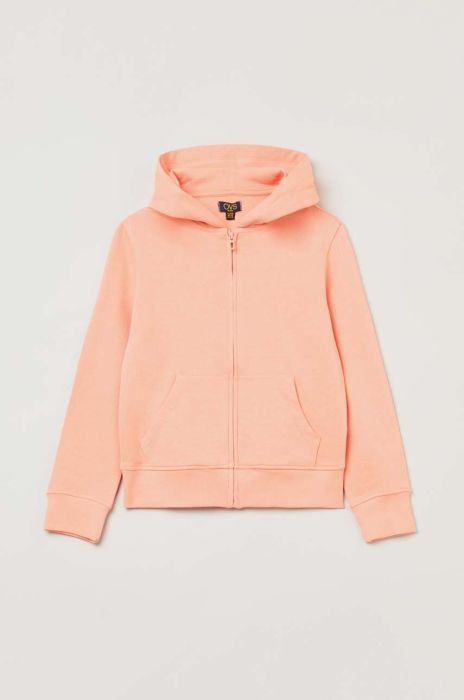 Дитяча бавовняна кофта OVS колір рожевий з капюшоном однотонна (3043124) Дитяча бавовняна кофта OVS колір рожевий з капюшоном однотонна (3043124)