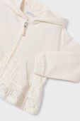 Дитяча кофта Mayoral колір бежевий з капюшоном однотонна (2939419)