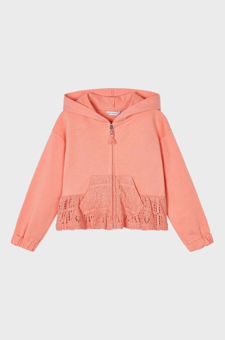 Дитяча кофта Mayoral колір помаранчевий з капюшоном однотонна (2939429) Дитяча кофта Mayoral колір помаранчевий з капюшоном однотонна (2939429)