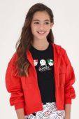 Дитяча кофта Mayoral колір червоний з капюшоном однотонна (2939467)