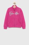 Дитяча бавовняна кофта United Colors of Benetton колір фіолетовий з принтом (2983509)